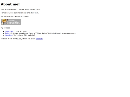 aboutme screenshot
