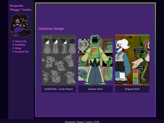 portfolio/character-design screenshot