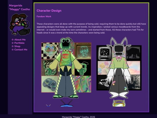 portfolio/character-design/fandom-work screenshot