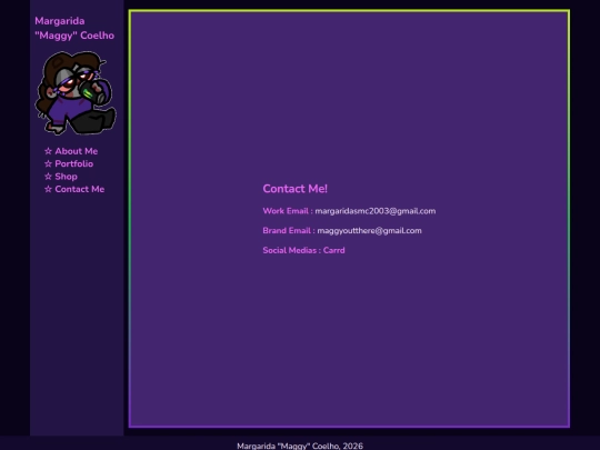 portfolio/contact-me screenshot