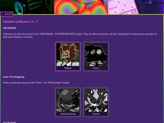 projects/fandom-leftovers screenshot