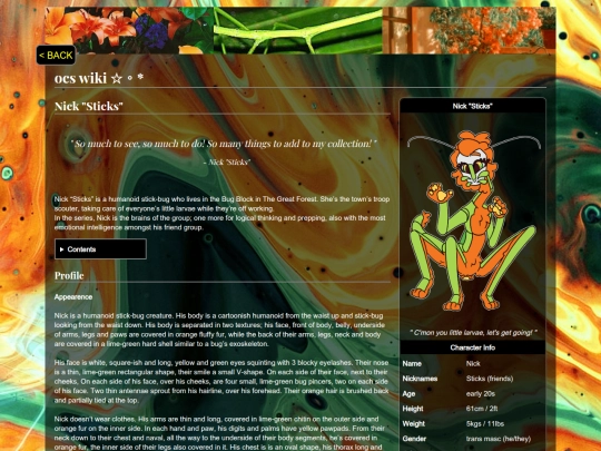 projects/original-characters/nick-sticks screenshot