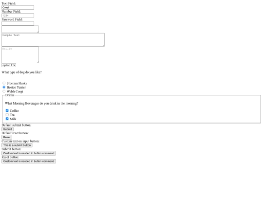 Forms screenshot