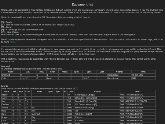 equipment screenshot