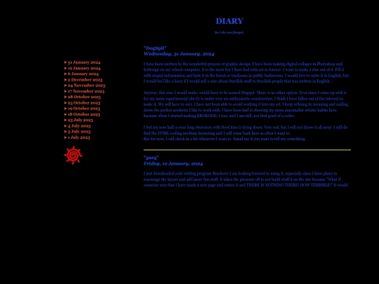 diary screenshot