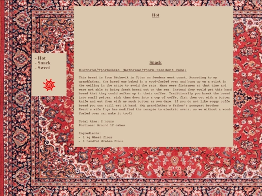 recepies screenshot