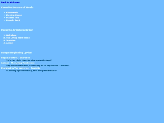 Lists screenshot