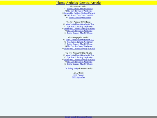 Articles screenshot