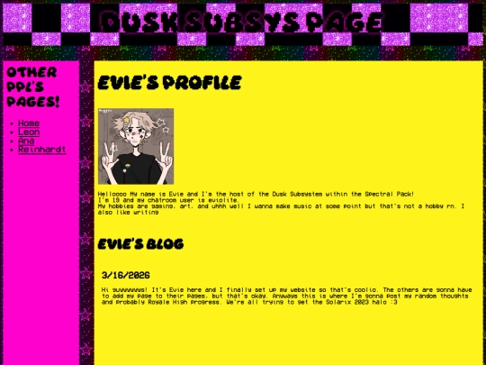 eviepage screenshot