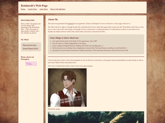 reinhardtpage screenshot