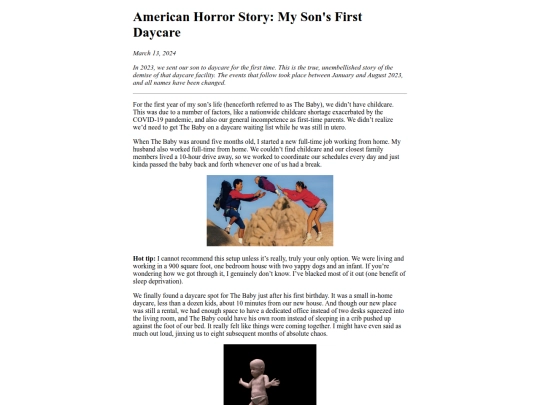 blog/daycarelady screenshot