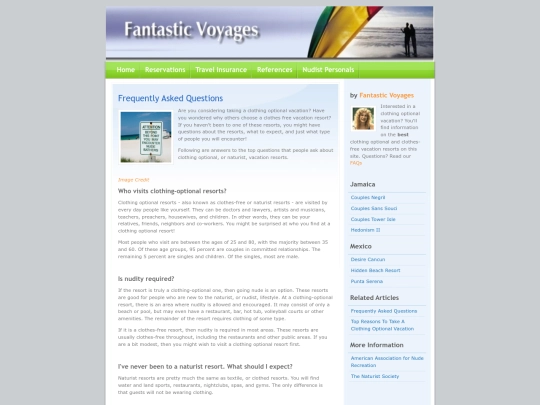 nudetours/faqs screenshot