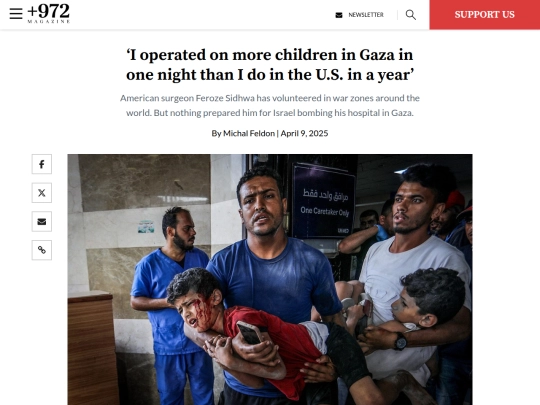 Gaza/Doctors/‘I operated on more children in Gaza in one night than I do in the U.S. in a year’ (4_22_2026 11：31：14 PM) screenshot