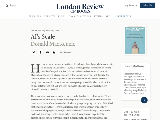 Newsletter/Donald MacKenzie · AI’s Scale (2_1_2026 11：41：41 PM) screenshot