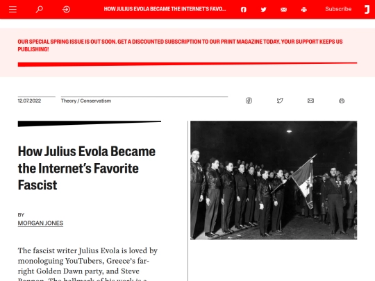 Newsletter/Newsletter5/How Julius Evola Became the Internet’s Favorite Fascist (3_2_2026 5：22：56 PM) screenshot