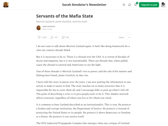 Newsletter/Servants of the Mafia State - Sarah Kendzior’s Newsletter screenshot