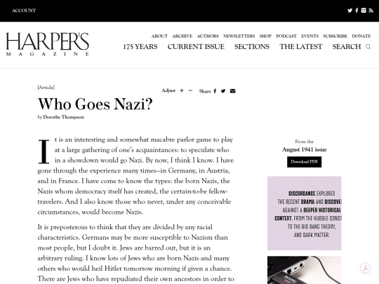 Newsletter/Who Goes Nazi？ by Dorothy Thompson screenshot