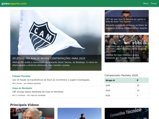 esporte/globo screenshot