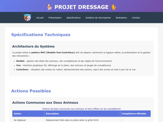 specifications screenshot