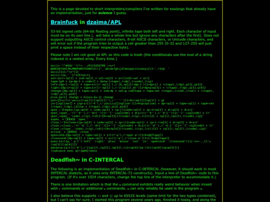 esolangs--user--Interpreters screenshot