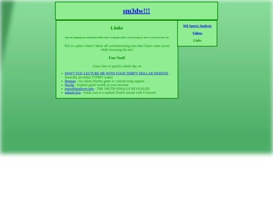 links screenshot