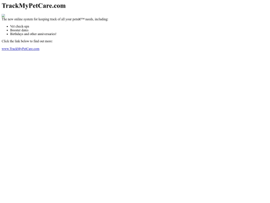 trackmypet.com screenshot
