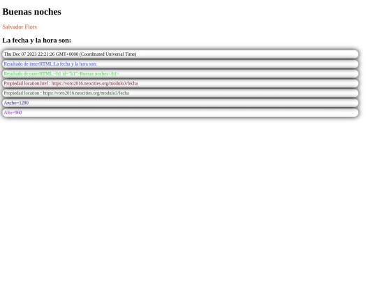 modulo3/fecha screenshot