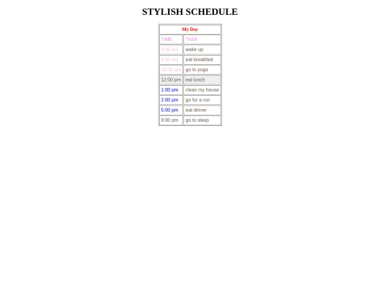 stylishschedule screenshot