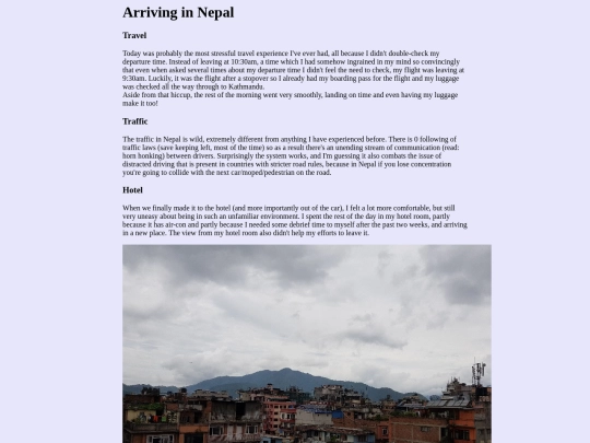 blog/arrival screenshot
