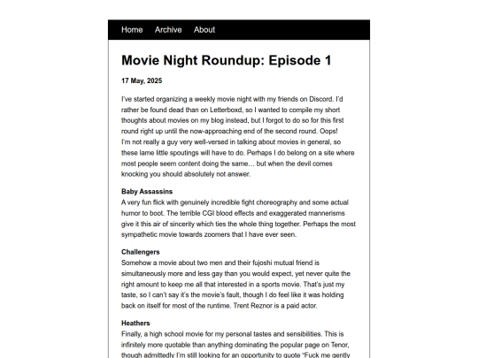 posts/2025-05-17-Movie-Night-Roundup-1 screenshot