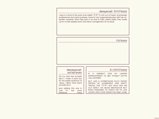 Webpages/reviews screenshot