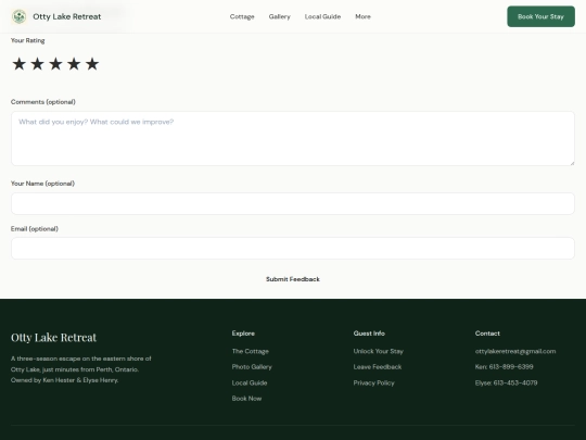 feedback screenshot