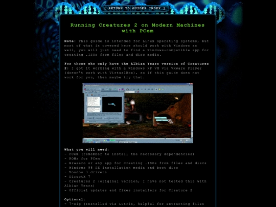 creatures/creaturesguides/guide_c2_pcem screenshot