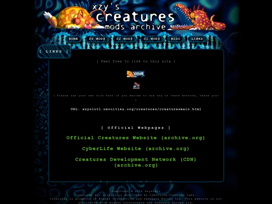 creatures/creatureslinks screenshot
