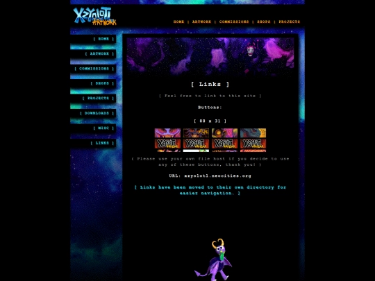 links screenshot