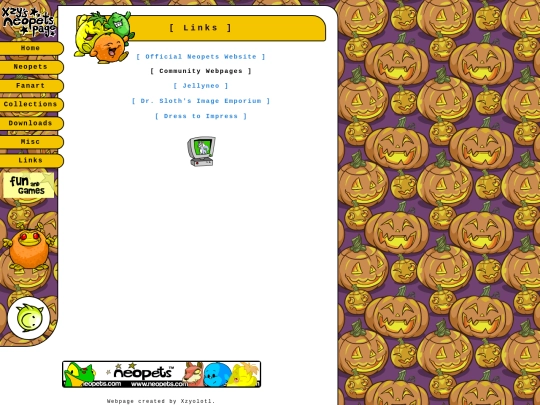 miscellanea/neopets/neopets_links screenshot