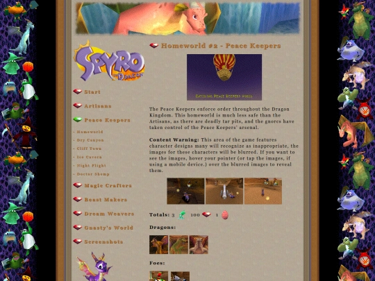 miscellanea/spyro/spyro1-peacekeepers screenshot