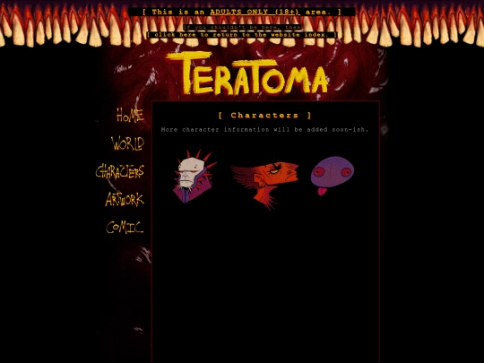 teratoma/proj2characters screenshot