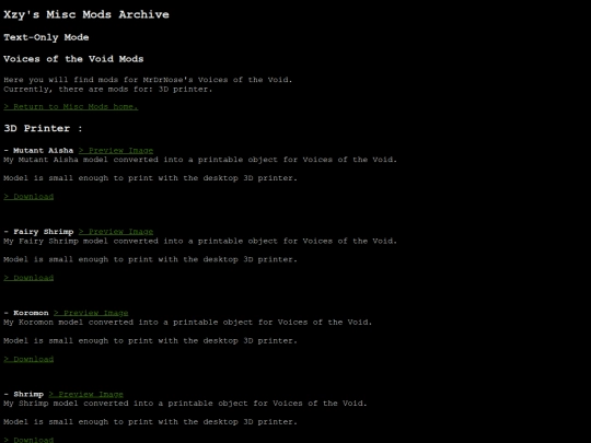 textmode/text_miscmods_votv screenshot