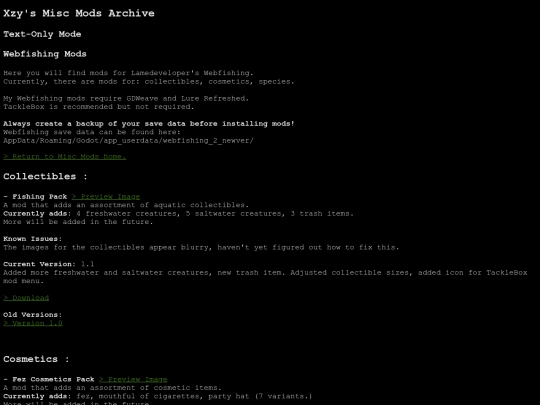 textmode/text_miscmods_webfishing screenshot
