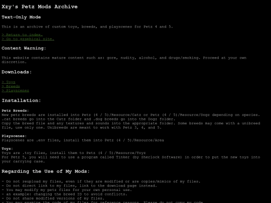 textmode/text_petz screenshot