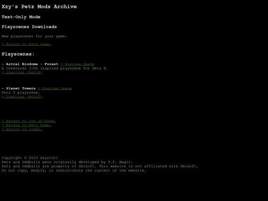 textmode/text_petzscenez screenshot