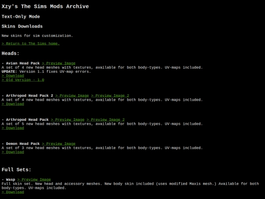 textmode/text_thesimsskins screenshot