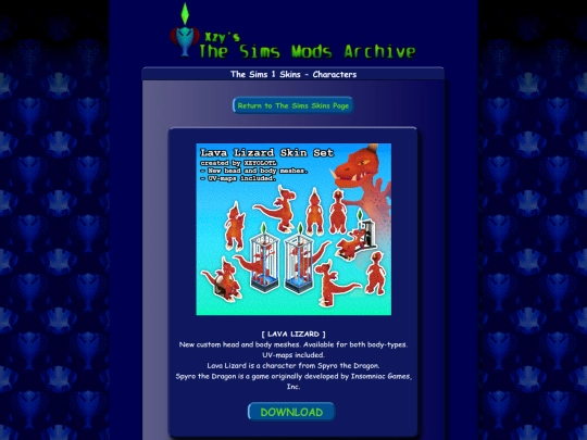 thesims/simsskins_characters screenshot