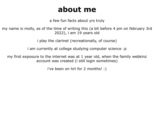 aboutme screenshot
