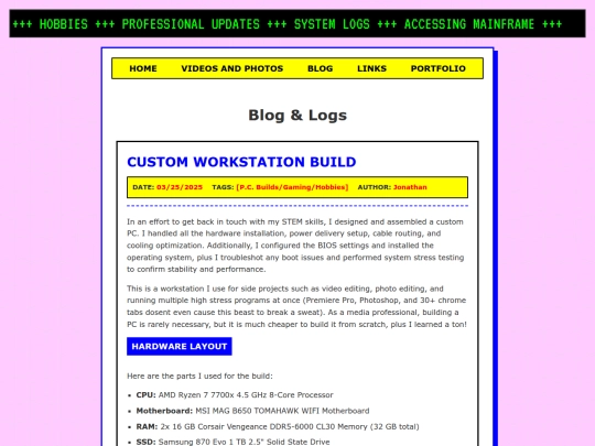 blog screenshot