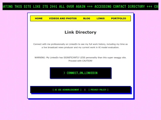 links screenshot