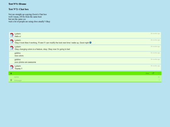 test screenshot