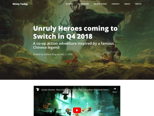 unruly-heroes-switch-trailer screenshot
