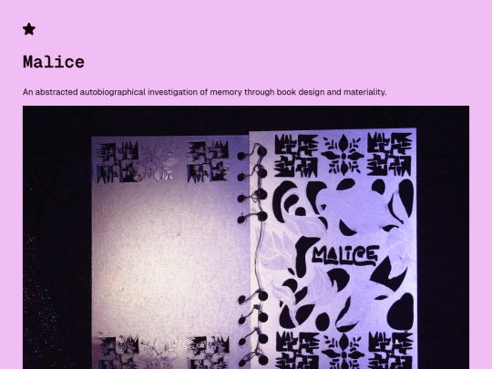 projects/House-as-Book/Malice screenshot